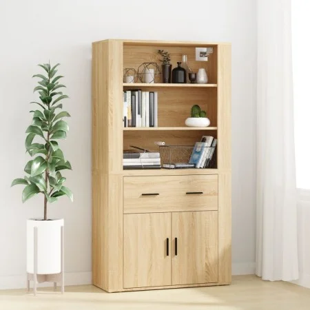 Tall plywood oak-colored sideboard by , Sideboards - Ref: Foro24-3185378, Price: 160,52 €, Discount: %