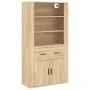 Tall plywood oak-colored sideboard by , Sideboards - Ref: Foro24-3185378, Price: 160,52 €, Discount: %