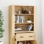 Tall plywood oak-colored sideboard by , Sideboards - Ref: Foro24-3185378, Price: 160,52 €, Discount: %