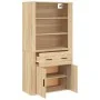 Tall plywood oak-colored sideboard by , Sideboards - Ref: Foro24-3185378, Price: 160,52 €, Discount: %