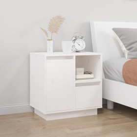 Solid white pine wood bedside table 50x34x50 cm by , Nightstands - Ref: Foro24-814481, Price: 68,12 €, Discount: %