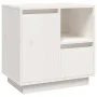 Solid white pine wood bedside table 50x34x50 cm by , Nightstands - Ref: Foro24-814481, Price: 67,13 €, Discount: %