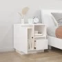 Solid white pine wood bedside table 50x34x50 cm by , Nightstands - Ref: Foro24-814481, Price: 67,13 €, Discount: %