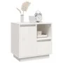 Solid white pine wood bedside table 50x34x50 cm by , Nightstands - Ref: Foro24-814481, Price: 67,13 €, Discount: %