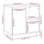 Solid white pine wood bedside table 50x34x50 cm by , Nightstands - Ref: Foro24-814481, Price: 67,13 €, Discount: %