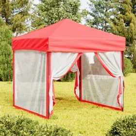 Folding party tent with red side walls 2x2 m by , Tents and gazebos - Ref: Foro24-93513, Price: 97,27 €, Discount: %