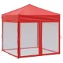 Folding party tent with red side walls 2x2 m by , Tents and gazebos - Ref: Foro24-93513, Price: 97,27 €, Discount: %