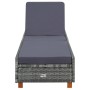 Lounger with gray synthetic rattan cushion by vidaXL, Loungers - Ref: Foro24-310475, Price: 165,54 €, Discount: %