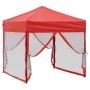 Folding party tent with red side walls 2x2 m by , Tents and gazebos - Ref: Foro24-93513, Price: 97,27 €, Discount: %
