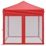 Folding party tent with red side walls 2x2 m by , Tents and gazebos - Ref: Foro24-93513, Price: 97,27 €, Discount: %