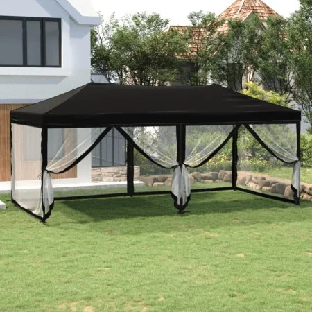 Folding party tent with black side walls 3x6 m by , Tents and gazebos - Ref: Foro24-93553, Price: 188,93 €, Discount: %