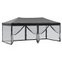 Folding party tent with black side walls 3x6 m by , Tents and gazebos - Ref: Foro24-93553, Price: 192,45 €, Discount: %