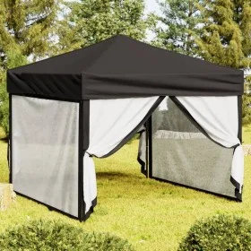 Folding party tent with black side walls 3x3 m by , Tents and gazebos - Ref: Foro24-93532, Price: 129,14 €, Discount: %