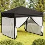 Folding party tent with black side walls 3x3 m by , Tents and gazebos - Ref: Foro24-93532, Price: 129,14 €, Discount: %