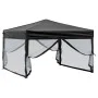Folding party tent with black side walls 3x3 m by , Tents and gazebos - Ref: Foro24-93532, Price: 129,14 €, Discount: %