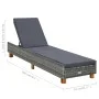Lounger with gray synthetic rattan cushion by vidaXL, Loungers - Ref: Foro24-310475, Price: 167,72 €, Discount: %