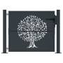 Gartentor aus anthrazitgrauem Stahl mit Baumdesign, 105x80 cm. von , Gartentore - Ref: Foro24-153154, Preis: 198,28 €, Rabatt: %