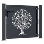 Garden gate in anthracite grey steel with tree design, 105x80 cm. by , garden gates - Ref: Foro24-153154, Price: 192,34 €, Di...