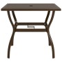 Brauner Gartentisch aus Stahl, 81,5 x 81,5 x 72 cm von vidaXL, Gartentische - Ref: Foro24-312279, Preis: 126,60 €, Rabatt: %