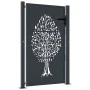 Garden gate in anthracite grey steel with tree design, 105x130 cm. by , garden gates - Ref: Foro24-153156, Price: 229,52 €, D...
