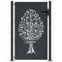 Garden gate in anthracite grey steel with tree design, 105x130 cm. by , garden gates - Ref: Foro24-153156, Price: 244,46 €, D...