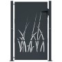 Puerta de jardín acero gris antracita diseño hierba 105x130 cm de , Puertas de jardín - Ref: Foro24-153168, Precio: 289,69 €,...