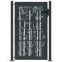 Garden gate in anthracite grey steel with bamboo design, 105x130 cm. by , garden gates - Ref: Foro24-153180, Price: 241,10 €,...
