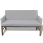 Banco con cojín acolchado madera de caucho tela gris claro de , Sofás - Ref: Foro24-241663, Precio: 220,00 €, Descuento: %