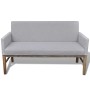 Bank mit gepolstertem Kissen aus Gummibaumholz und hellem grauem Stoff. von , Sofas - Ref: Foro24-241663, Preis: 223,33 €, Ra...