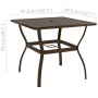 Brauner Gartentisch aus Stahl, 81,5 x 81,5 x 72 cm von vidaXL, Gartentische - Ref: Foro24-312279, Preis: 126,60 €, Rabatt: %