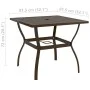 Mesa de jardín de acero marrón 81,5x81,5x72 cm de vidaXL, Mesas de jardín - Ref: Foro24-312279, Precio: 124,61 €, Descuento: %