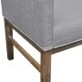 Bank with padded cushion, rubber wood, light gray fabric by , Sofas - Ref: Foro24-241663, Price: 220,01 €, Discount: %