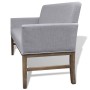 Bank mit gepolstertem Kissen aus Gummibaumholz und hellem grauem Stoff. von , Sofas - Ref: Foro24-241663, Preis: 223,33 €, Ra...