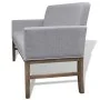Bank with padded cushion, rubber wood, light gray fabric by , Sofas - Ref: Foro24-241663, Price: 220,01 €, Discount: %