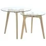 Set of 2 side tables with tempered glass tops. by , Coffee table - Ref: Foro24-249501, Price: 74,37 €, Discount: %