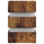 LED nightstand made of smoked oak engineered wood, measuring 45x35x67 cm. by , Nightstands - Ref: Foro24-326848, Price: 125,8...