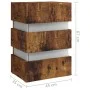 Mesita de noche LED madera ingeniería roble ahumado 45x35x67 cm de , Mesitas de noche - Ref: Foro24-326848, Precio: 123,55 €,...