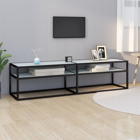 Mueble de TV vidrio templado color mármol blanco 160x40x40,5 cm de , Muebles TV - Ref: Foro24-331720, Precio: 115,94 €, Descu...