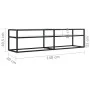 TV-Möbel aus gehärtetem Glas in weißem Marmorfarben, 160x40x40,5 cm. von , TV-Möbel - Ref: Foro24-331720, Preis: 114,14 €, Ra...