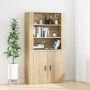 Wandschrank aus Eichenholz-Sonoma-Sperrholz 80x33x80 cm von , Sideboards - Ref: Foro24-816595, Preis: 74,22 €, Rabatt: %