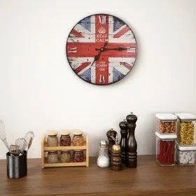 Vintage wall clock with flowers UK 30 cm by , Wall clocks - Ref: Foro24-50627, Price: 17,22 €, Discount: %