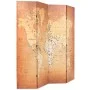 Folding room divider 160x170 cm world map yellow by , Room dividers - Ref: Foro24-245878, Price: 95,70 €, Discount: %