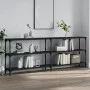 Mesa consola madera de ingeniería negra 200x29x75 cm de , Mesas auxiliares - Ref: Foro24-834110, Precio: 95,80 €, Descuento: %