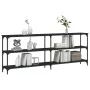 Mesa consola madera de ingeniería negra 200x29x75 cm de , Mesas auxiliares - Ref: Foro24-834110, Precio: 95,80 €, Descuento: %