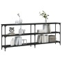 Schwarzer Konsolentisch aus Ingenieurholz 200x29x75 cm von , Seitentische - Ref: Foro24-834110, Preis: 97,21 €, Rabatt: %