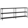 Mesa consola madera de ingeniería negra 200x29x75 cm de , Mesas auxiliares - Ref: Foro24-834110, Precio: 95,80 €, Descuento: %