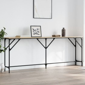 Sonoma oak engineered wood console table 200x29x75 cm by , Side tables - Ref: Foro24-837778, Price: 60,60 €, Discount: %