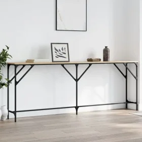 Sonoma oak engineered wood console table 200x29x75 cm by , Side tables - Ref: Foro24-837778, Price: 59,88 €, Discount: %