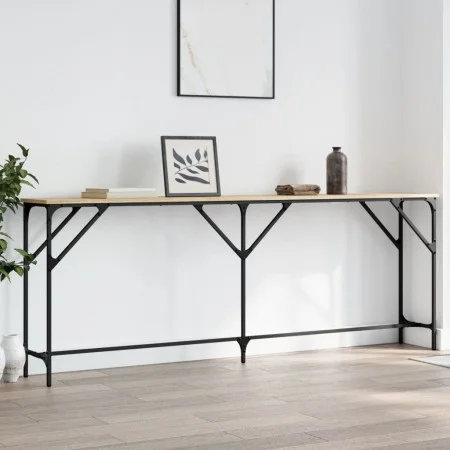 Sonoma oak engineered wood console table 200x29x75 cm by , Side tables - Ref: Foro24-837778, Price: 59,88 €, Discount: %