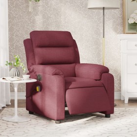 Electric reclining massage armchair in burgundy fabric by , Armchairs - Ref: Foro24-3204971, Price: 303,61 €, Discount: %